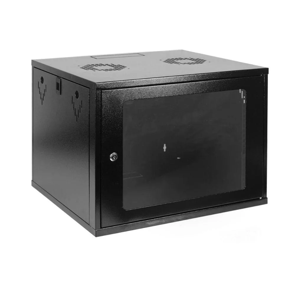 MINI RACK 8US X 19'' X 570MM (MONTADO) - PRETO MINI RACK 8US X 19'' X 570MM (MONTADO) - PRETO