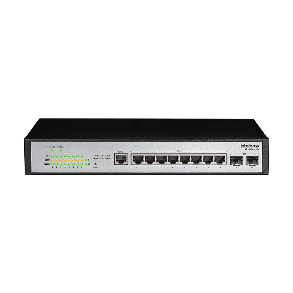 SWITCH GERENCIAVEL 8PG + 2PGBIC - SG 1002 POE L2 + SWITCH GERENCIAVEL 8PG + 2PGBIC - SG 1002 POE L2 +