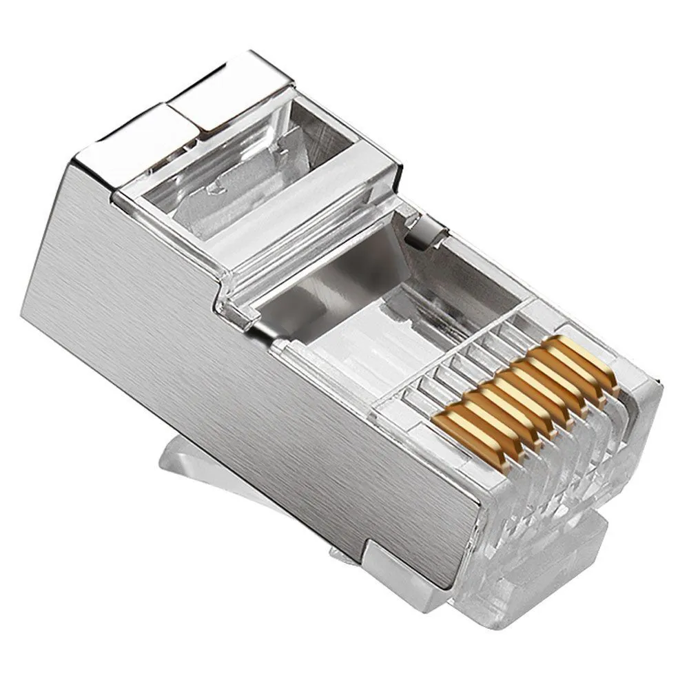 PLUG RJ45 - CAT6 - 8X8 - BLINDADO (5 UN) PLUG RJ45 - CAT6 - 8X8 - BLINDADO (5 UN)