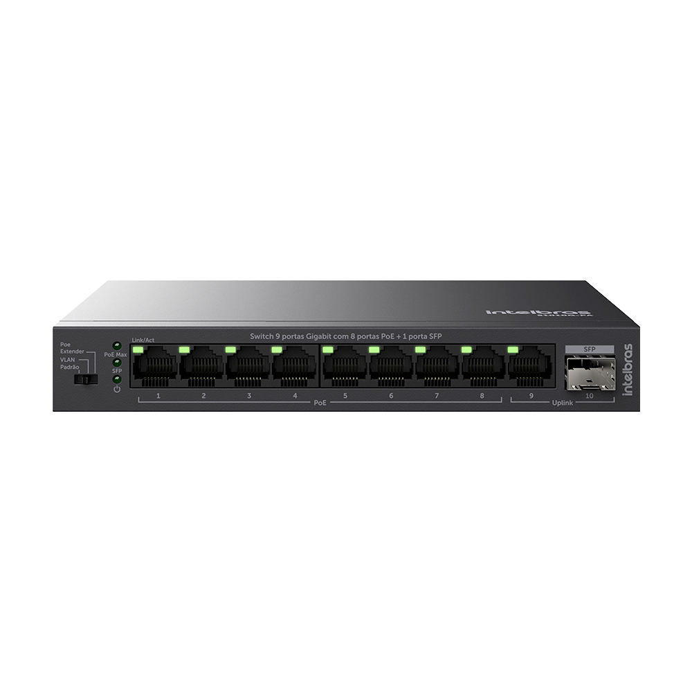 SWITCH NAO GERENCIAVEL 10P GIGABIT C/8P POE 1SFP S SWITCH NAO GERENCIAVEL 10P GIGABIT C/8P POE 1SFP S